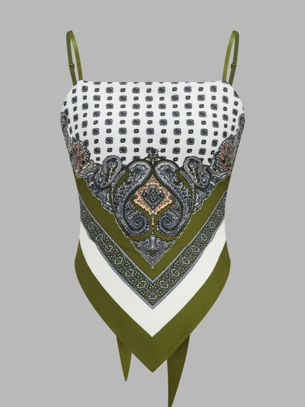 Commense Paisley Print Scarf Bandana Cami Top & Pants 2 Piece Co-Ord Set NEW - Picture 4 of 7